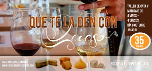 Taller de cata de vino y queso